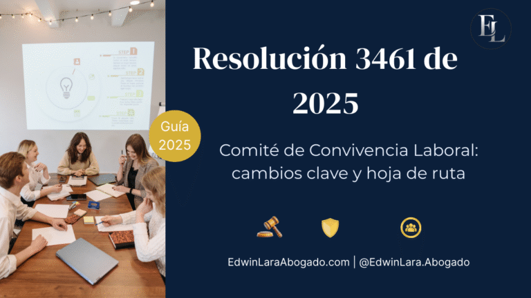 Resolución 3461 De 2025 Cambios Clave Del Comité De Convivencia